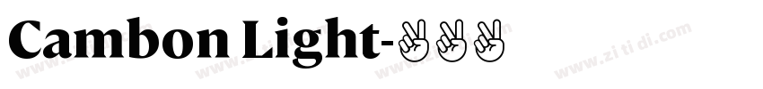 Cambon Light字体转换